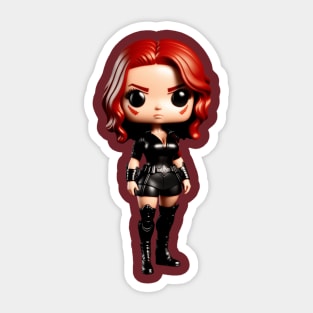 Funko Pop Black Widow 3D Render Sticker